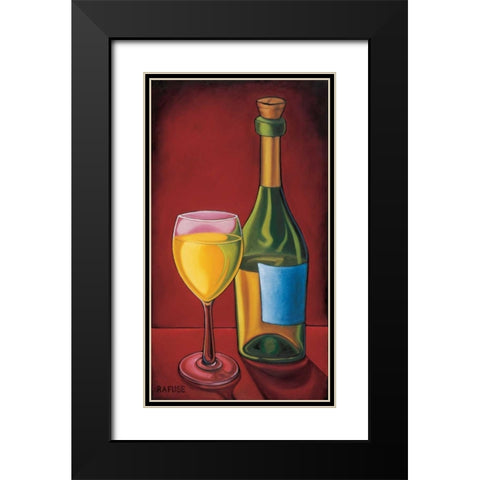 White Wine Black Modern Wood Framed Art Print with Double Matting by Rafuse, Will