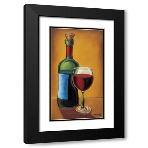 Red Wine Black Modern Wood Framed Art Print with Double Matting by Rafuse, Will