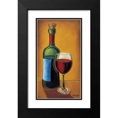 Red Wine Black Modern Wood Framed Art Print with Double Matting by Rafuse, Will