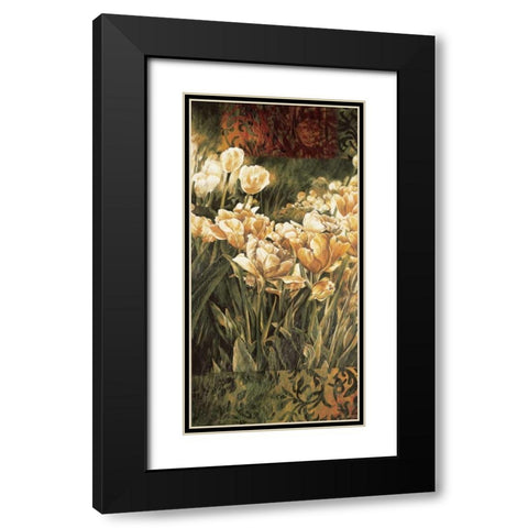 Summer Garden I Black Modern Wood Framed Art Print with Double Matting by Thompson, Linda