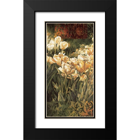Summer Garden I Black Modern Wood Framed Art Print with Double Matting by Thompson, Linda