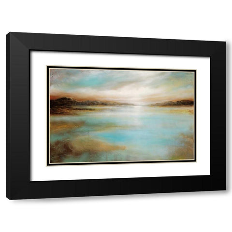 Distant Shores Black Modern Wood Framed Art Print with Double Matting by Arnott, Linzy