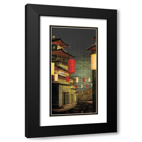 Lumiere II Black Modern Wood Framed Art Print with Double Matting by Amori