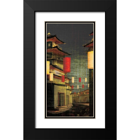 Lumiere II Black Modern Wood Framed Art Print with Double Matting by Amori