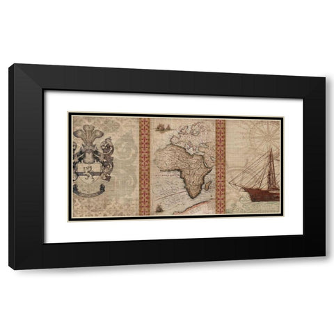 Voyage to Discovery I Black Modern Wood Framed Art Print with Double Matting by Amori