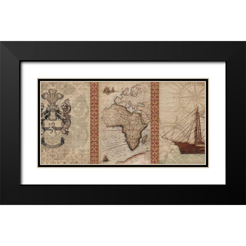 Voyage to Discovery I Black Modern Wood Framed Art Print with Double Matting by Amori