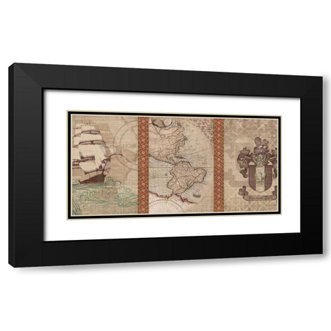 Voyage to Discovery II Black Modern Wood Framed Art Print with Double Matting by Amori