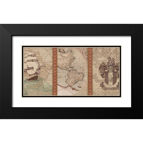 Voyage to Discovery II Black Modern Wood Framed Art Print with Double Matting by Amori