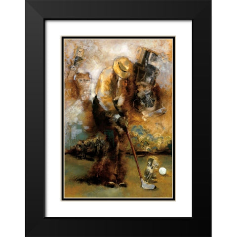 Swingin Black Modern Wood Framed Art Print with Double Matting by Azim, Roya