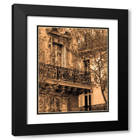 Printemps Arrive Black Modern Wood Framed Art Print with Double Matting by Gilboa, Marina Drasnin