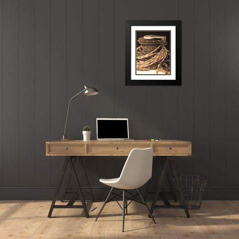 The Drasnin Nautical Series I Black Modern Wood Framed Art Print with Double Matting by Gilboa, Marina Drasnin