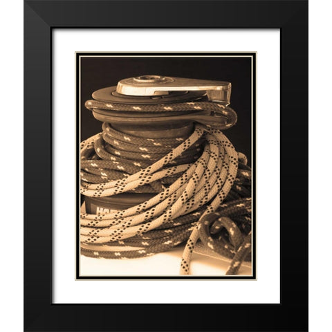 The Drasnin Nautical Series I Black Modern Wood Framed Art Print with Double Matting by Gilboa, Marina Drasnin