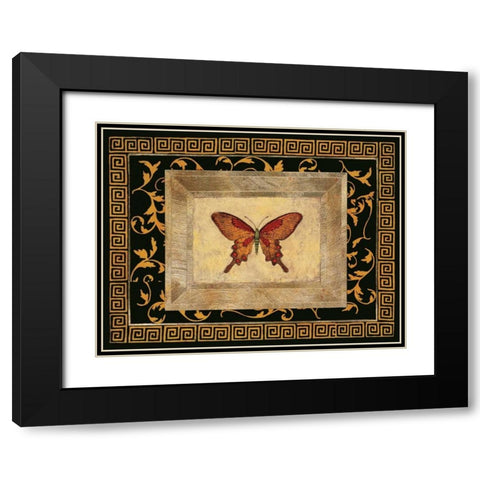 Winged Ornament I Black Modern Wood Framed Art Print with Double Matting by Hayes, Alan