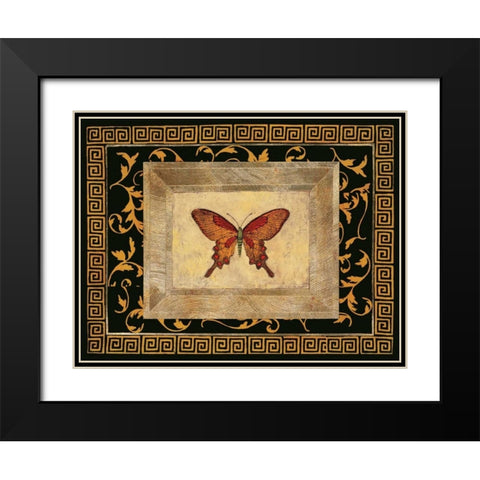 Winged Ornament I Black Modern Wood Framed Art Print with Double Matting by Hayes, Alan