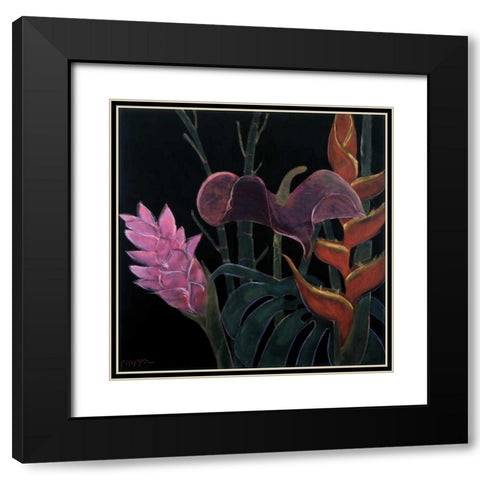 In Bloom I Black Modern Wood Framed Art Print with Double Matting by Hopper, Pegge