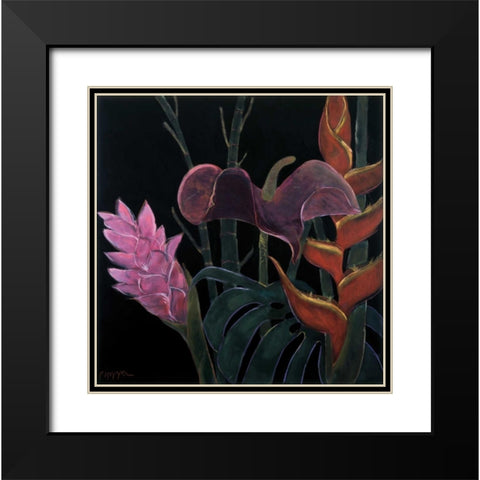 In Bloom I Black Modern Wood Framed Art Print with Double Matting by Hopper, Pegge