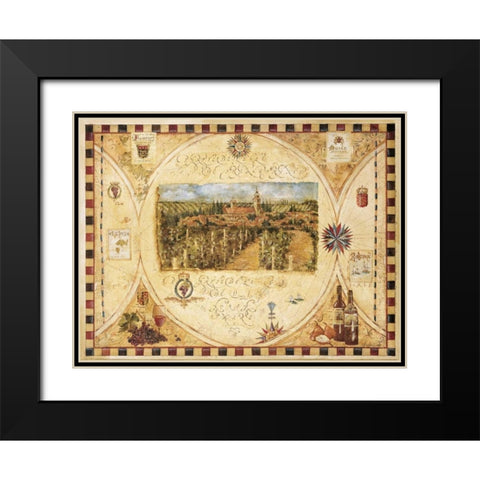 Hilltop Winery Black Modern Wood Framed Art Print with Double Matting by Jardine, Liz