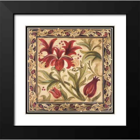 Floral Daydream I Black Modern Wood Framed Art Print with Double Matting by Jardine, Liz