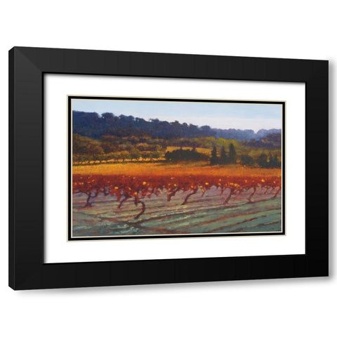 Saint Saturnin-l-Apt Black Modern Wood Framed Art Print with Double Matting by Lovelace, Kent