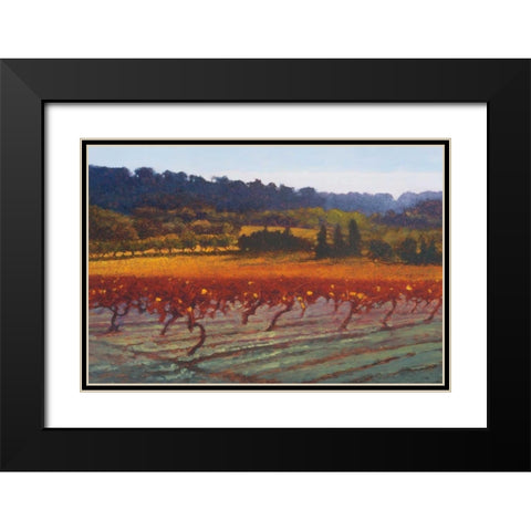 Saint Saturnin-l-Apt Black Modern Wood Framed Art Print with Double Matting by Lovelace, Kent