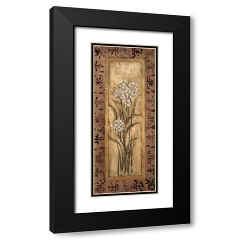 Paperwhites I Black Modern Wood Framed Art Print with Double Matting by Mindeli