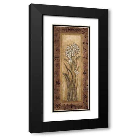 Paperwhites II Black Modern Wood Framed Art Print with Double Matting by Mindeli