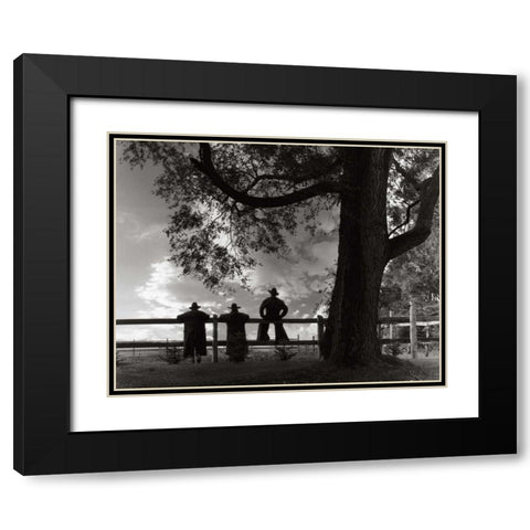 Days End Black Modern Wood Framed Art Print with Double Matting by Nagler, Monte