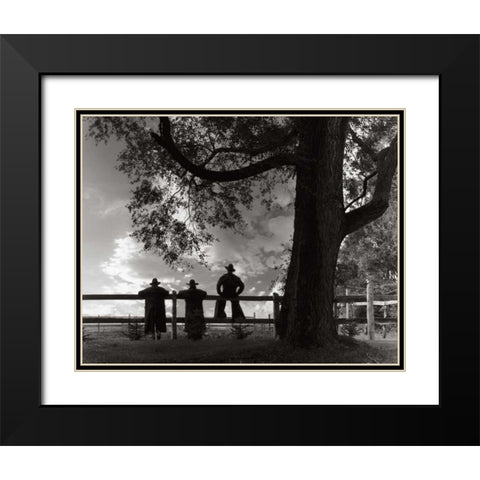 Days End Black Modern Wood Framed Art Print with Double Matting by Nagler, Monte