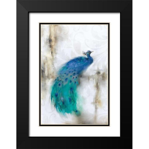 Jewel Plumes I Black Modern Wood Framed Art Print with Double Matting by Prior, J.P.