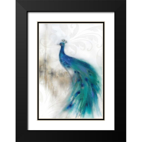 Jewel Plumes II Black Modern Wood Framed Art Print with Double Matting by Prior, J.P.