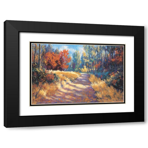Early Autumn Trail Black Modern Wood Framed Art Print with Double Matting by McAdam, Bruce