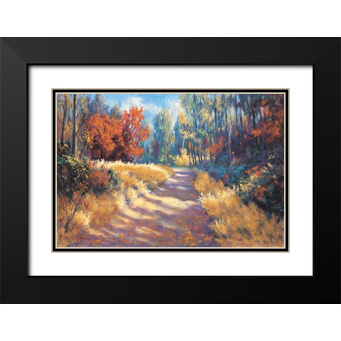 Early Autumn Trail Black Modern Wood Framed Art Print with Double Matting by McAdam, Bruce