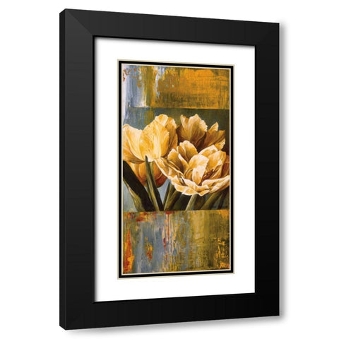 Floral Radiance II Black Modern Wood Framed Art Print with Double Matting by Thompson, Linda