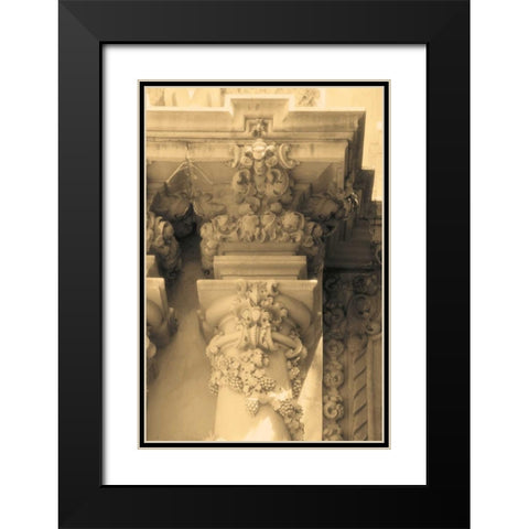 Column I Black Modern Wood Framed Art Print with Double Matting by Gilboa, Marina Drasnin