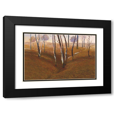 French Oaks Black Modern Wood Framed Art Print with Double Matting by Lovelace, Kent