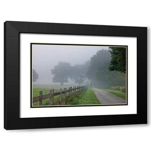 Country Ride Black Modern Wood Framed Art Print with Double Matting by Frank, Assaf