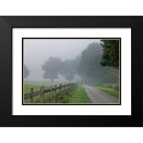 Country Ride Black Modern Wood Framed Art Print with Double Matting by Frank, Assaf