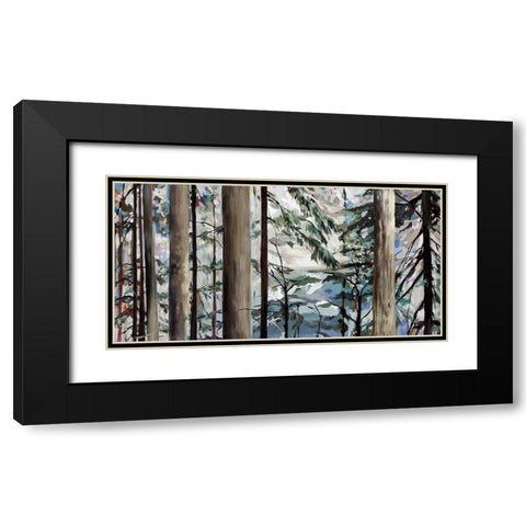 Whispering of the Branches Black Modern Wood Framed Art Print with Double Matting by Meyers, Rebecca