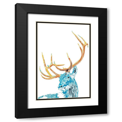 Antlers and All Black Modern Wood Framed Art Print with Double Matting by Pelkey, Marvin