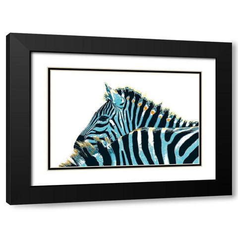 Striped Pair Black Modern Wood Framed Art Print with Double Matting by Pelkey, Marvin