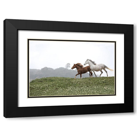 Together Forever Black Modern Wood Framed Art Print with Double Matting by Llovet, Jorge