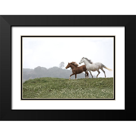 Together Forever Black Modern Wood Framed Art Print with Double Matting by Llovet, Jorge