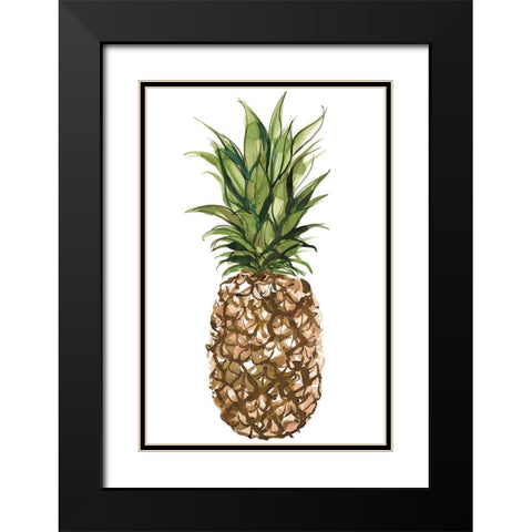 Pineapple Black Modern Wood Framed Art Print with Double Matting by Billinghurst, Marina