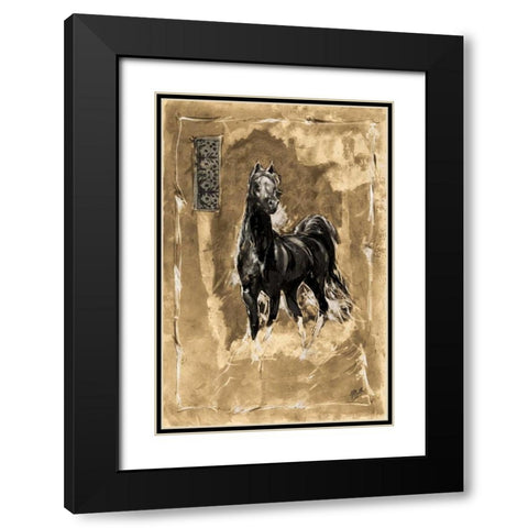 Quick Silver Black Modern Wood Framed Art Print with Double Matting by Wiley, Marta G.