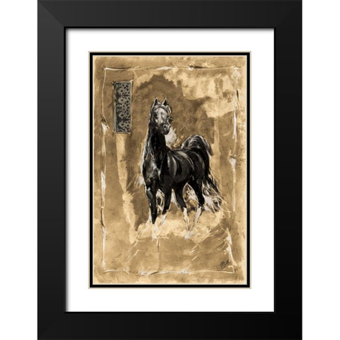 Quick Silver Black Modern Wood Framed Art Print with Double Matting by Wiley, Marta G.
