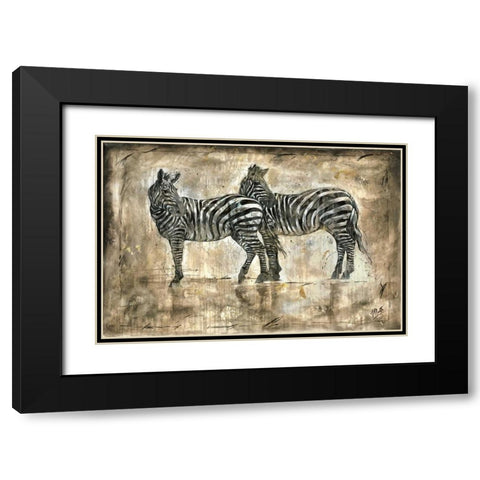 Affection Black Modern Wood Framed Art Print with Double Matting by Wiley, Marta G.