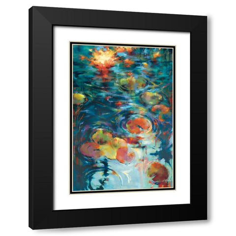Dancing on Water Black Modern Wood Framed Art Print with Double Matting by Young, Donna