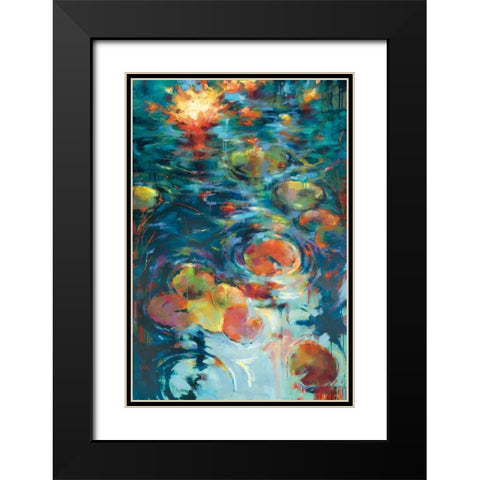 Dancing on Water Black Modern Wood Framed Art Print with Double Matting by Young, Donna