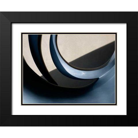 Architectural Curve III Black Modern Wood Framed Art Print with Double Matting by Christensen, Jim
