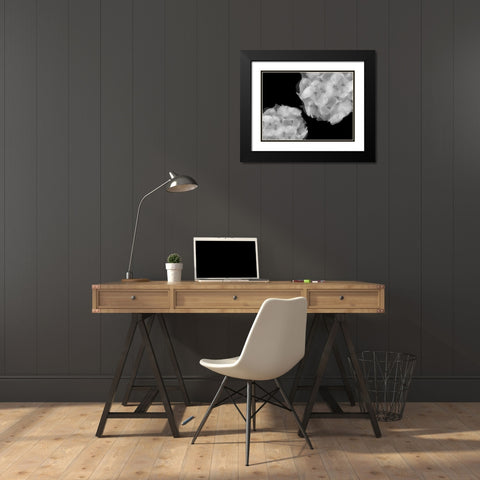 Hydrangea Black Modern Wood Framed Art Print with Double Matting by Christensen, Jim